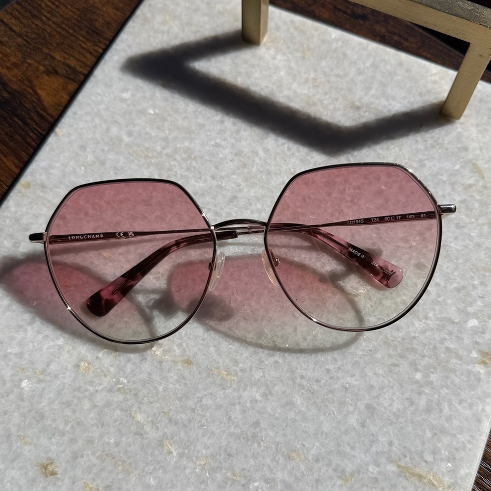 Longchamp Octagonal Sunglasses In Gradient Pink - image 1